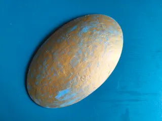 Bandeja ovalada de vidrio con ángeles