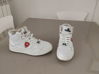 Sneakers alte Lamborghini bianche uomo
