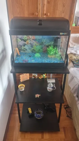 Estantería negra 3 niveles, diseño sencillo