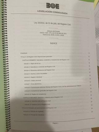 Lote de leyes impresas.