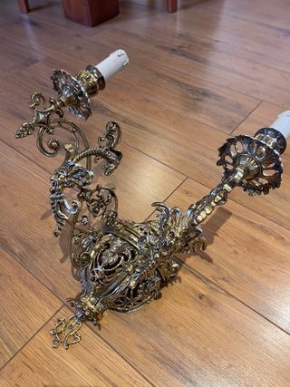 2 Apliques de Pared Bronce Fundido