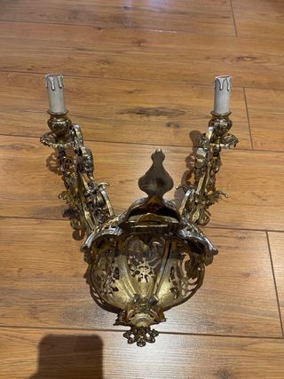 2 Apliques de Pared Bronce Fundido