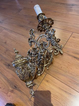 2 Apliques de Pared Bronce Fundido