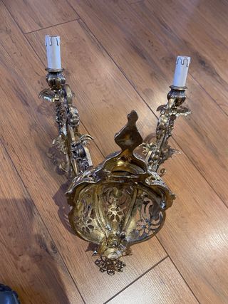 2 Apliques de Pared Bronce Fundido