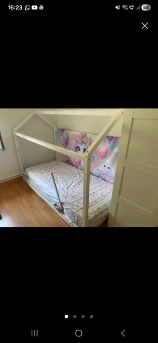 Cama infantil tipo casita