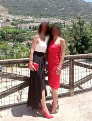 Vestido elegante blanco y negro