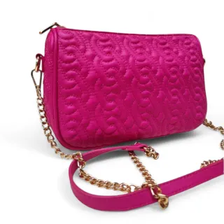Borsa a tracolla Primadonna fucsia trapuntata