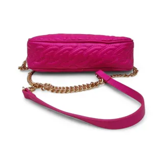 Borsa a tracolla Primadonna fucsia trapuntata