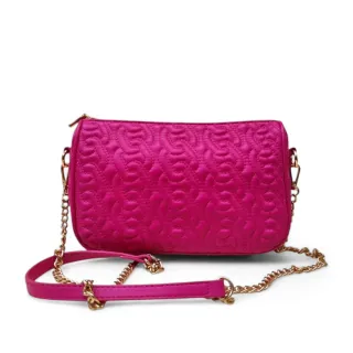 Borsa a tracolla Primadonna fucsia trapuntata
