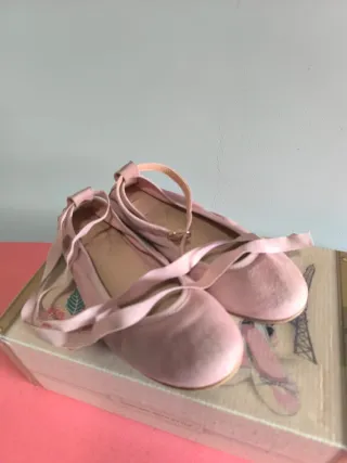 Zapatos comunión niña, color rosa palo, talla 34