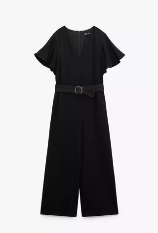 Mono negro midi con cinturón