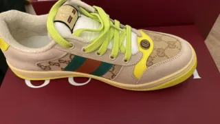 Zapatos Gucci Screener GG Beige/Verde