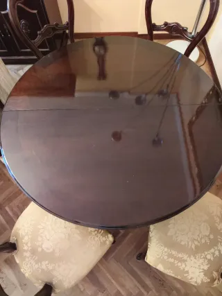 Mesa comedor madera maciza y 6 sillas