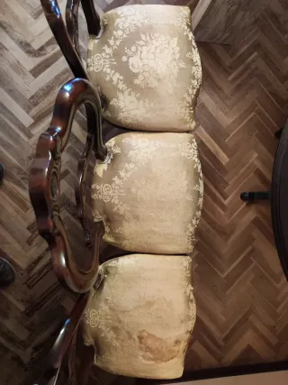 Mesa comedor madera maciza y 6 sillas