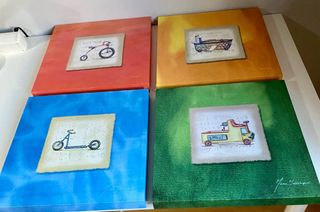 Lienzos decorativos infantiles 30x30 (4 unidades)