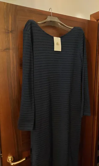 Abito lungo elegante  blu donna Petit Bateau tg. L