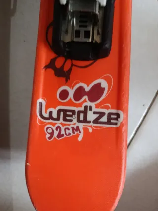 Esquís infantiles naranja con funda