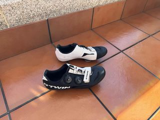Zapatillas Btwin Carbono Carretera + pedales look