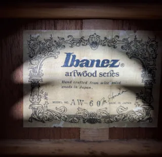 Guitarra Ibañez Folk 1976 con funda