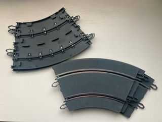 Scalextric 5 curvas Powerline pista gris. Lote B