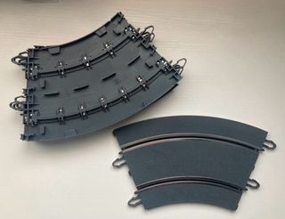 Scalextric 5 curvas Powerline pista gris. Lote B