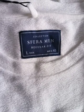 Sudadera Sfera Hombre Blanca Talla L