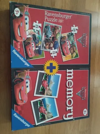Puzzle y Memory Ravensburger Cars 3+