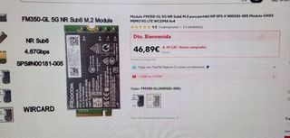 Modulo WWAN HP LTE/5G EliteBook x360 10