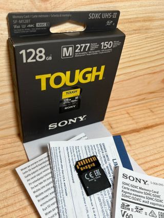 Cartão SDXC Sony TOUGH 128GB V60 R:277MB/s W:150MB