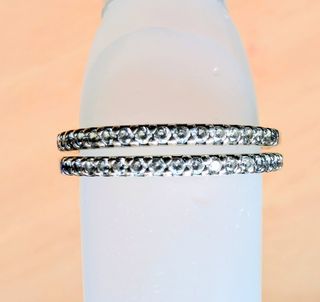 Lote 3 Anillos Pandora Plata Circonitas