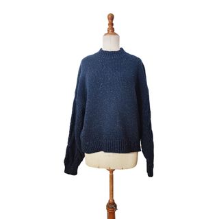 Twothirds/ Jersey oversize grueso marino M