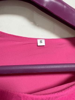 Vestido rosa asimétrico talla S