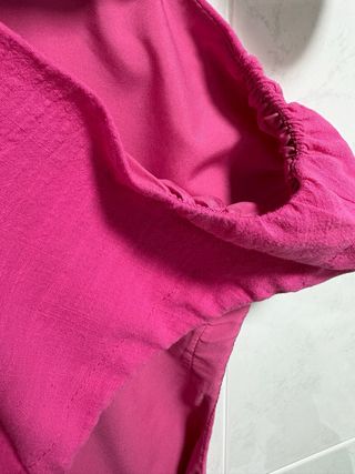 Vestido rosa asimétrico talla S