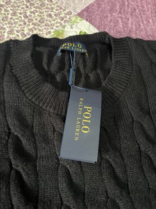 Jersey Polo Ralph Lauren Negro Cable Knit