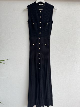 Vestido Sandro Negro Botones