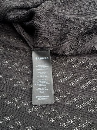 Vestido Sandro Negro Botones