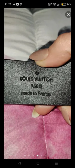 Cintura Louis Vuitton Marrone Argento