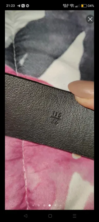 Cintura Louis Vuitton Marrone Argento