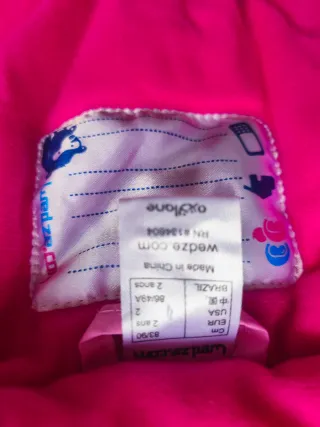 Chaqueta y pantalón de nieve infantil rosa