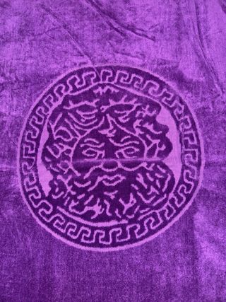 Telo mare viola con greca oro