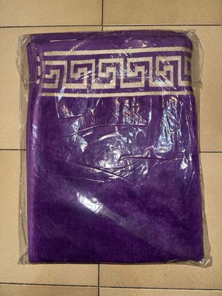 Telo mare viola con greca oro