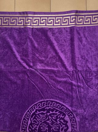 Telo mare viola con greca oro