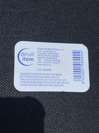 Caja decorativa vintage búhos