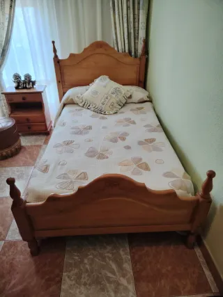 Cama individual madera pino