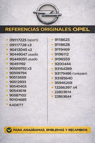 Lote Emblemas Opel Originales