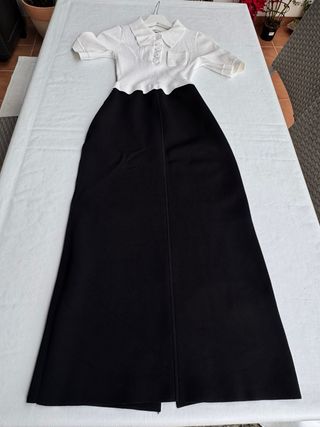 Vestido Sandro Blanco y Negro