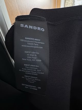 Vestido Sandro Blanco y Negro