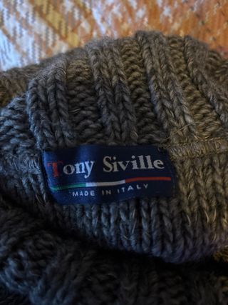 Maglione Tony Siville lana collo alto grigio