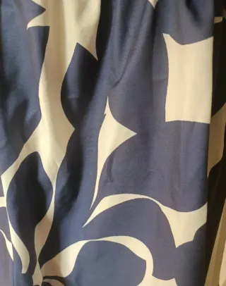 Falda pantalón estampada azul y beige