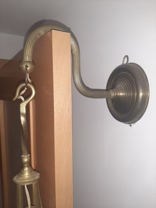 2 Lámparas de Aceite Bronce S.XIX